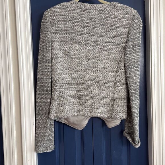 ST. JOHN Knit Sweater Blazer in Platinum Multi Size 8 - Picture 6 of 6